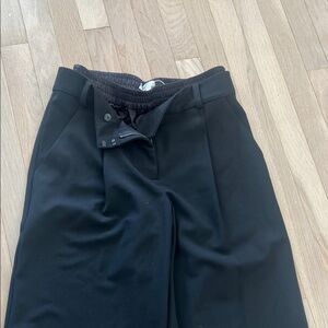 Black Pleated Trousers